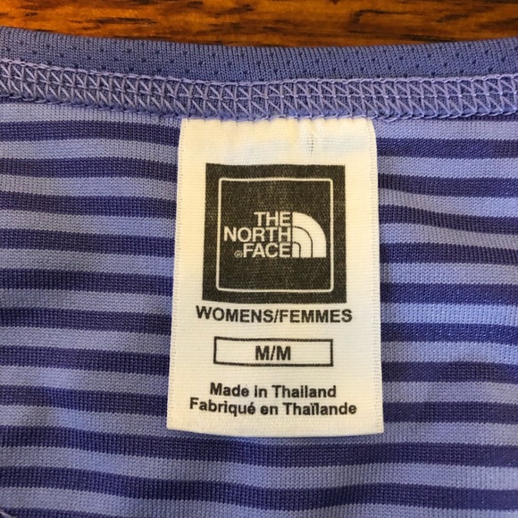 The North Face Purple Striped Vapor Wick Top Sz M.    P37 - Picture 3 of 7